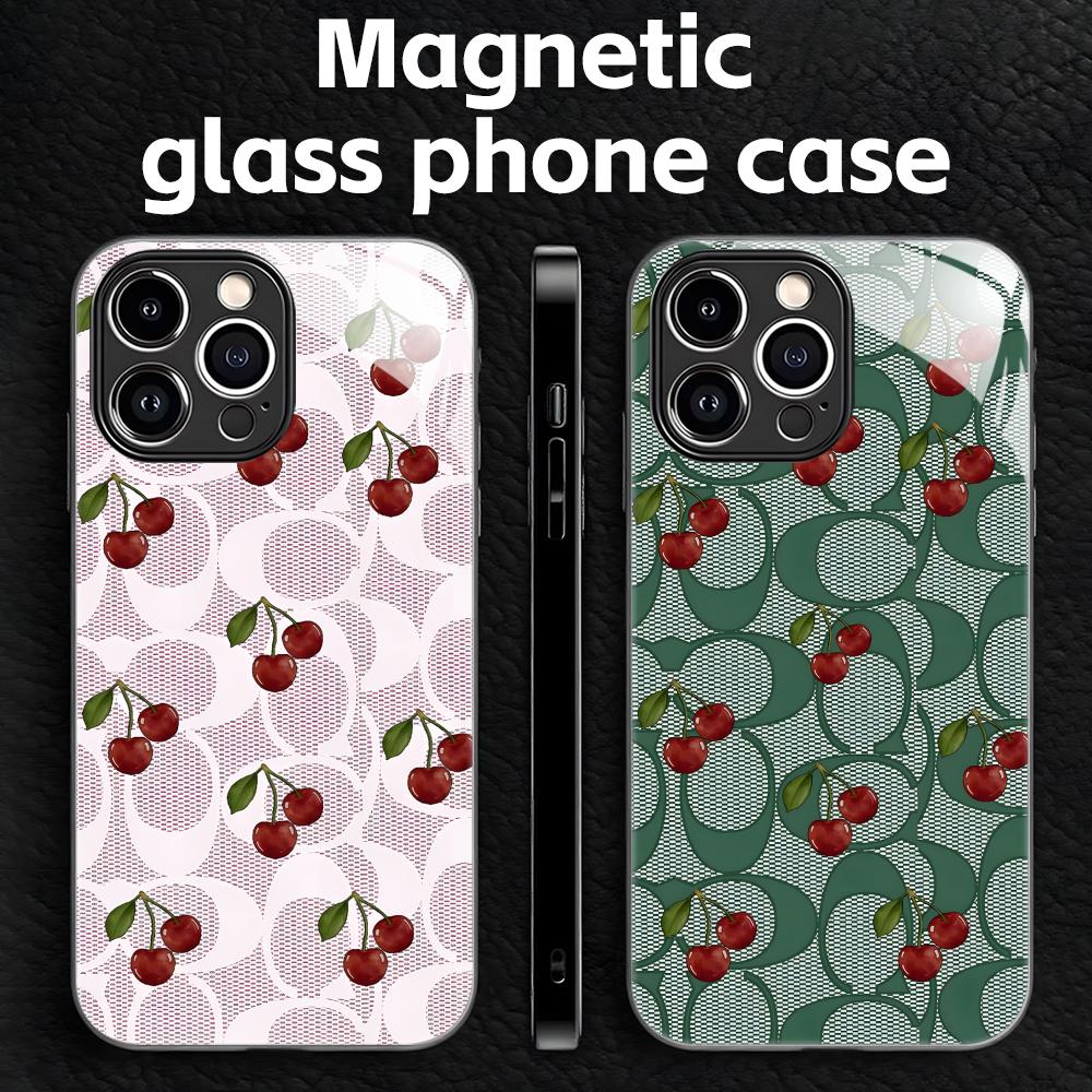 Phone Cases With Magnet - Cherry Luxury Pattern Phone Case For