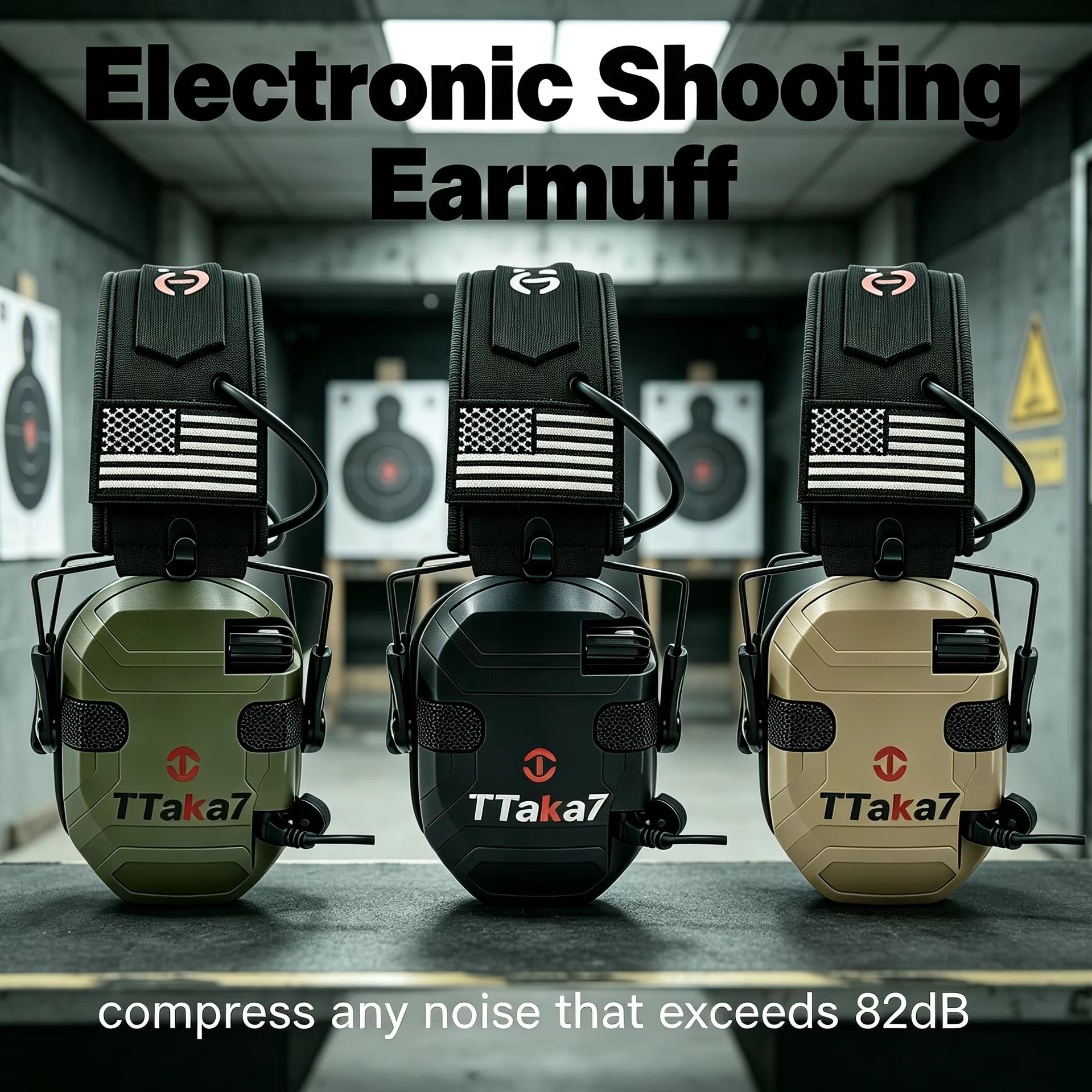 Military Grade Case - New Tactical Electronic Shooting Foldable Earmuff