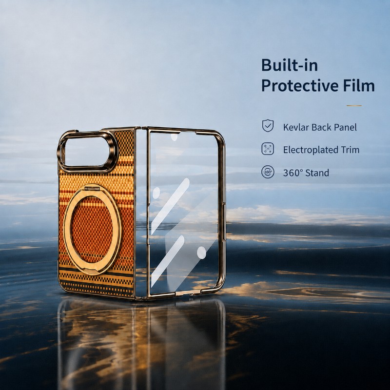 Phone Cases With Magnet - 360°Rotating Metal Holder Carbon Fiber Texture