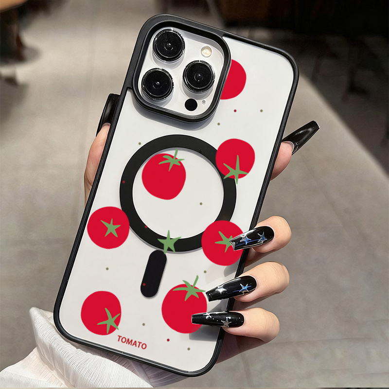 Phone Cases Magsafe - Magnetic Cartoon Tomato Phone Case For