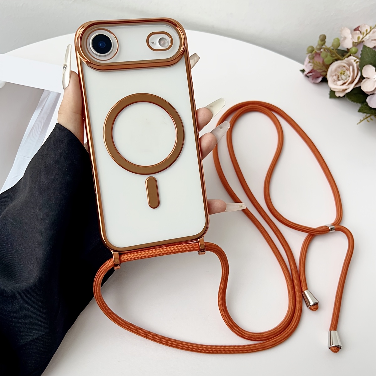 Luxury Necklace Cord Rope Lany - огляд і ціна Clear Magsafe Case