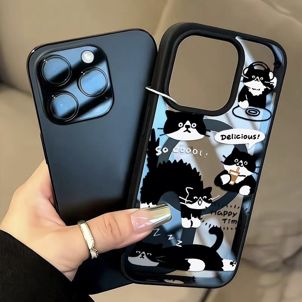 Funny Black Cat Wireless Charg - огляд і ціна Phone Cases Magsafe