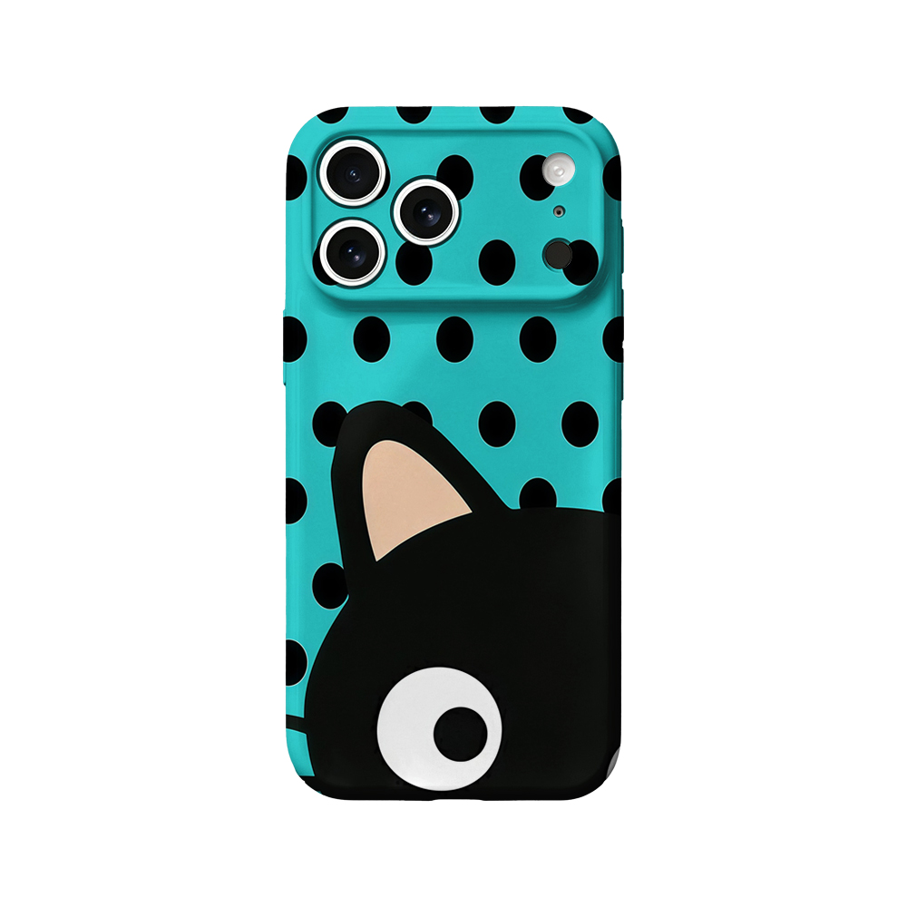 Turquoise Polka Dot Cat Phone  - огляд і ціна Phone Cases Cat