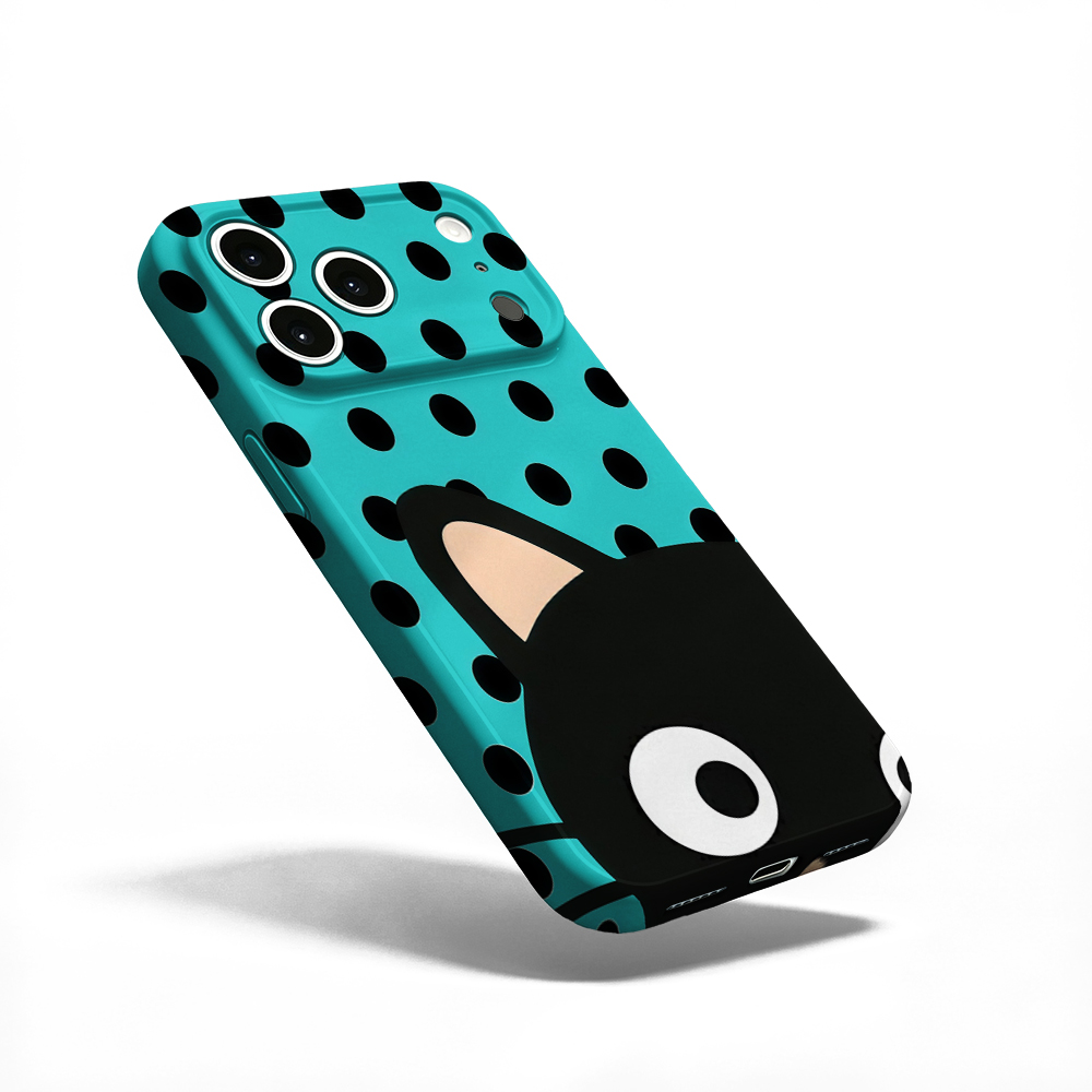 Turquoise Polka Dot Cat Phone  - огляд і ціна Phone Cases Cat