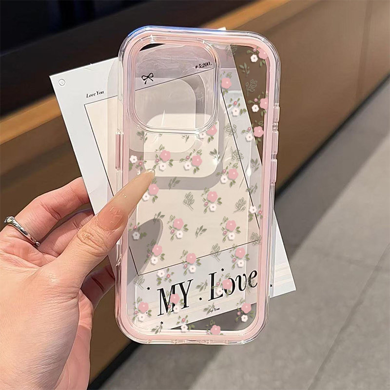 Green Leaves Pink Flower 2in1  - огляд і ціна Phone Cases Green