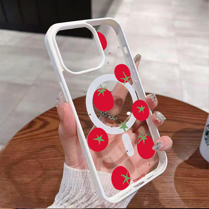 Magnetic Cartoon Tomato Phone  - огляд і ціна Phone Cases Magsafe