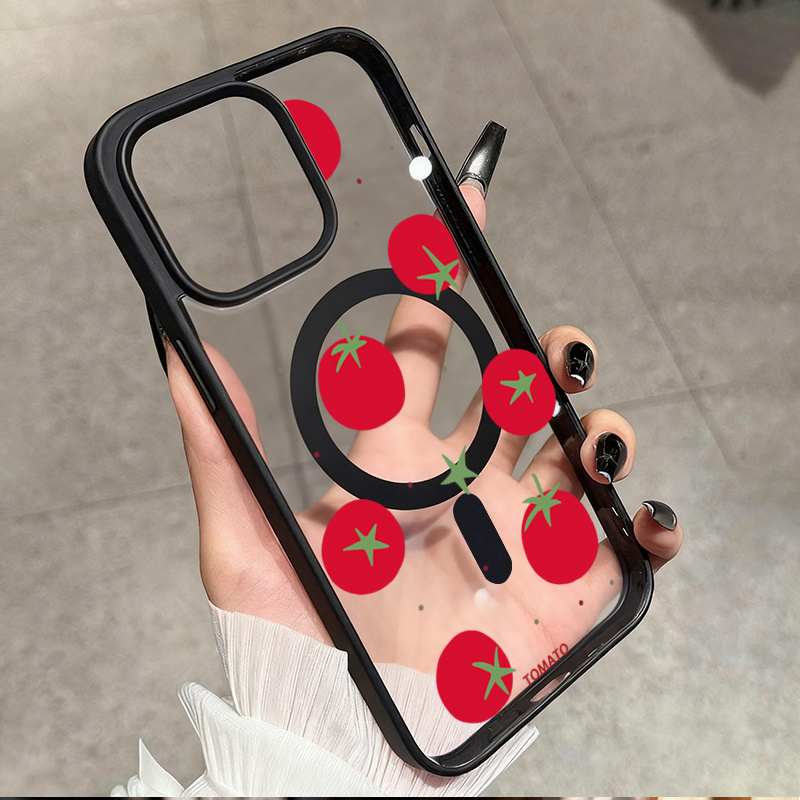 Magnetic Cartoon Tomato Phone  - огляд і ціна Phone Cases Magsafe