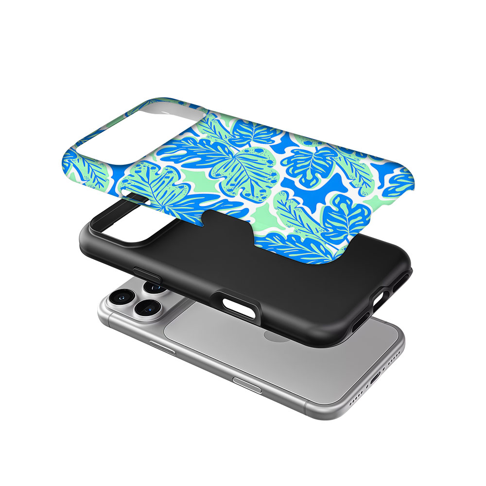 Blue Green Tropical Leaves For - огляд і ціна Phone Cases Green