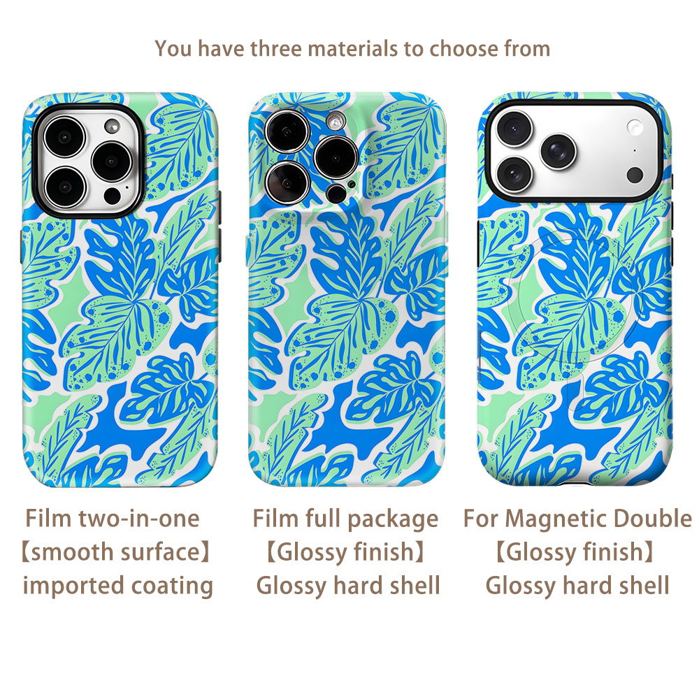 Blue Green Tropical Leaves For - огляд і ціна Phone Cases Green