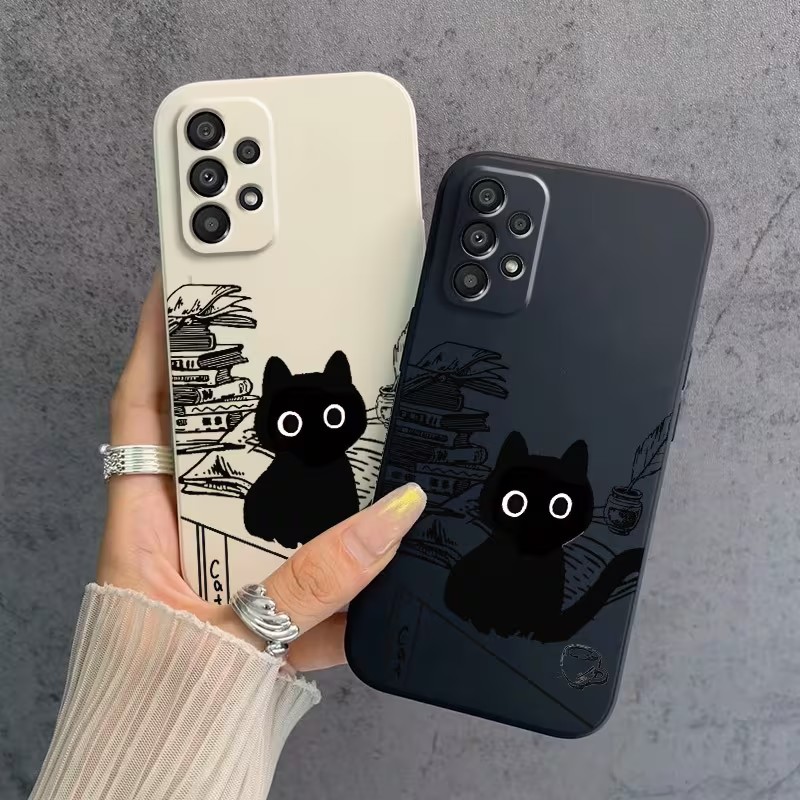 Cute Reading Black Cat Pattern - огляд і ціна Phone Cases Cat