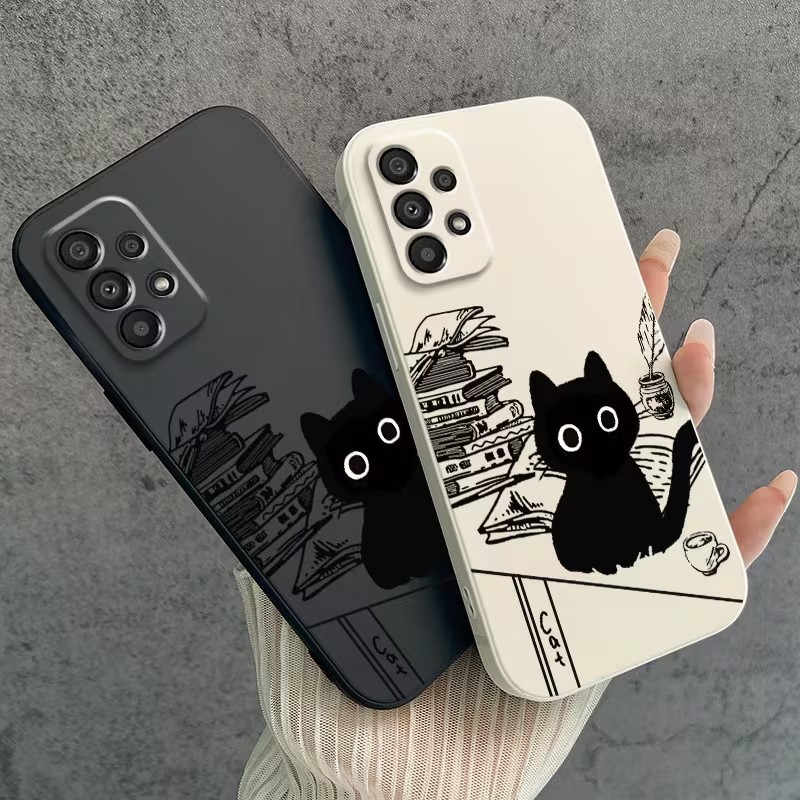 Cute Reading Black Cat Pattern - огляд і ціна Phone Cases Cat