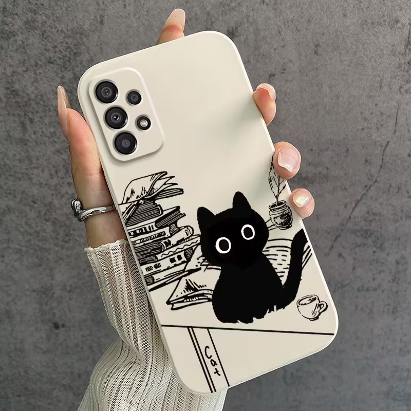 Cute Reading Black Cat Pattern - огляд і ціна Phone Cases Cat