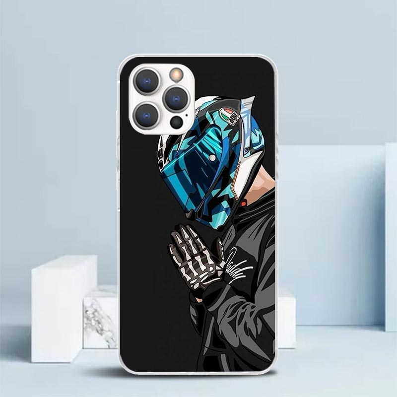 Motorcycle Rider Helmet Soft C - огляд і ціна Phone Cases That Fit Iphone 16E