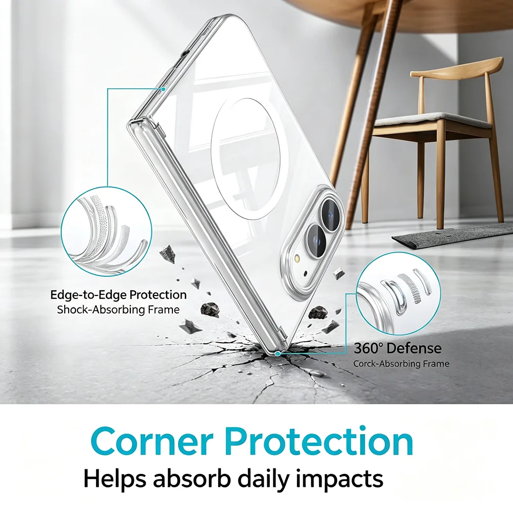 HANNUO For iPhone Duo Fold Cas - огляд і ціна Clear Magsafe Case