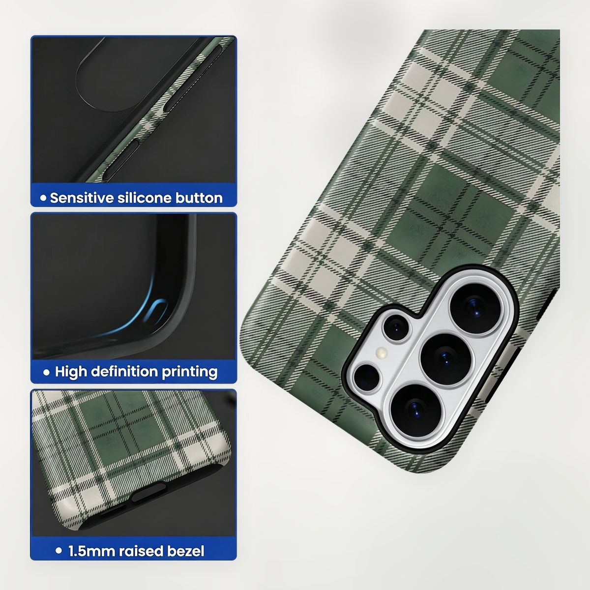 Green Plaid Pattern 2-in-1 Dua - огляд і ціна Phone Cases Green