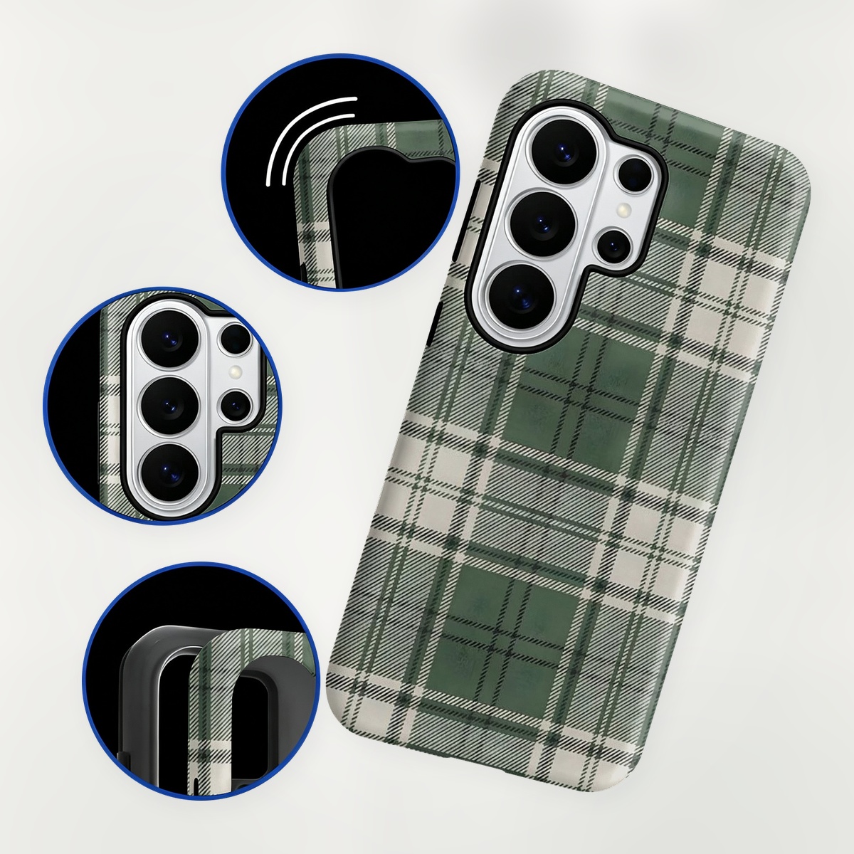 Green Plaid Pattern 2-in-1 Dua - огляд і ціна Phone Cases Green